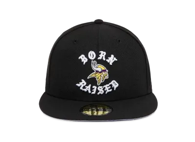 NEW ERA x Born x Raised x NFL + Vikings Fitted Rocker Hat "Black"