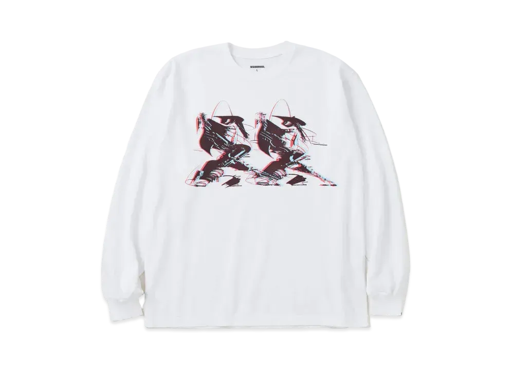 NEIGHBORHOOD NH x TAKU OBATA . Tee LS-1 "White"