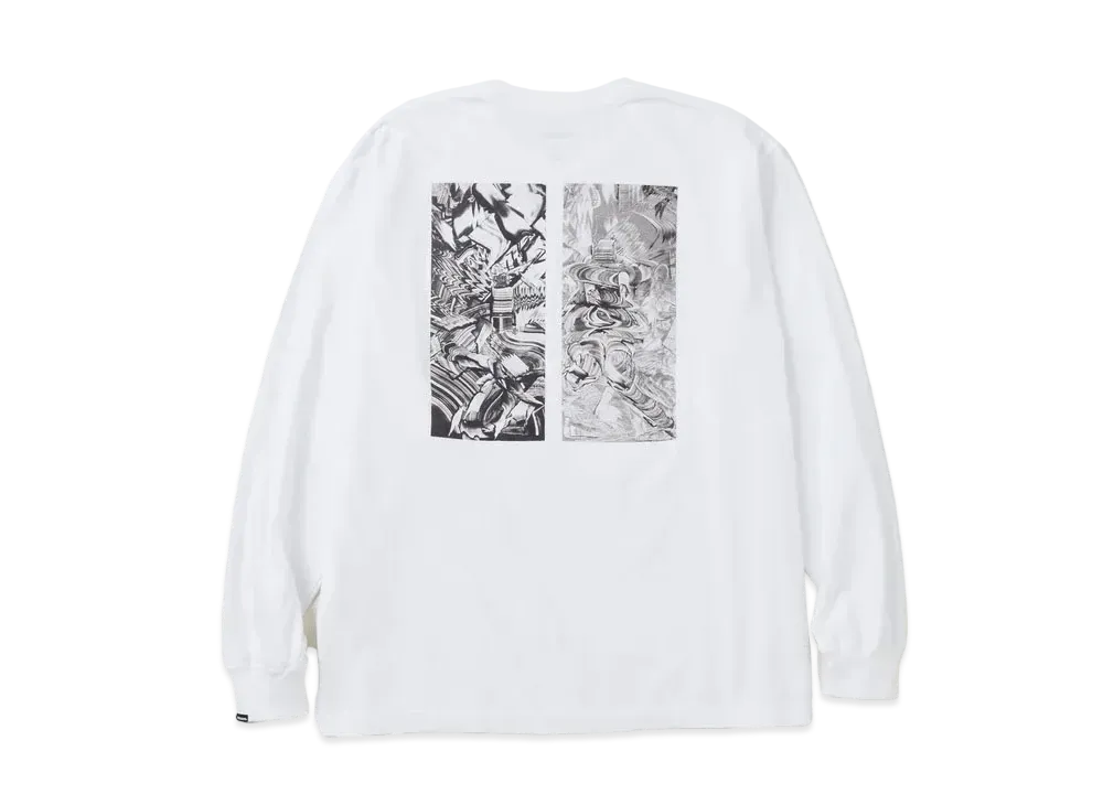 NEIGHBORHOOD NH x TAKU OBATA . Tee LS-2 "White"