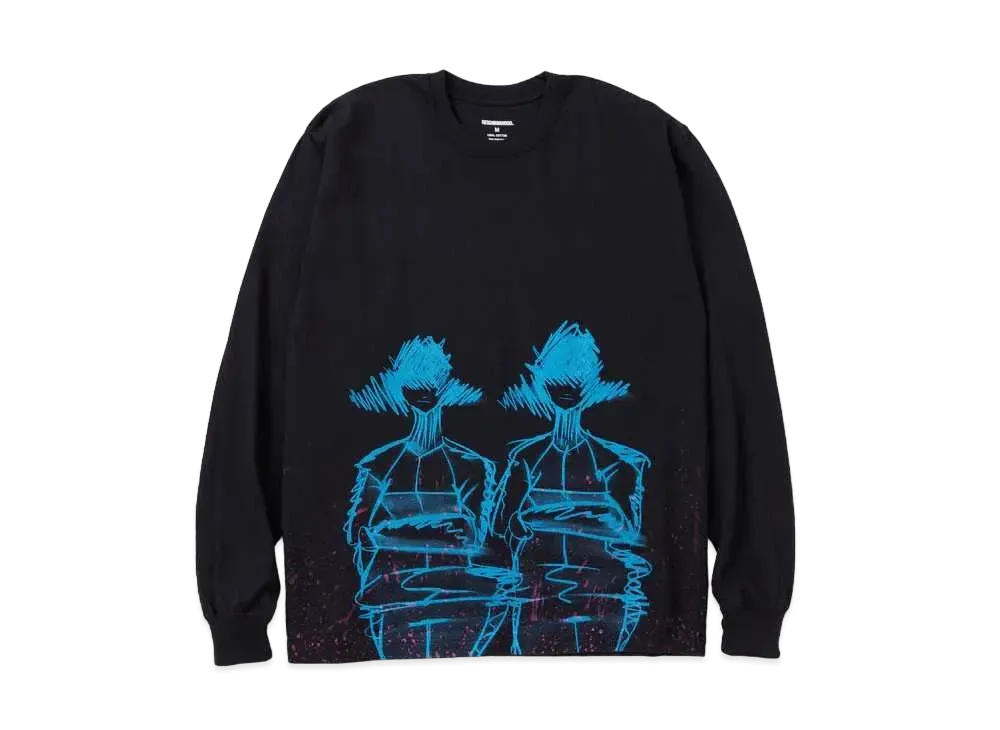 NEIGHBORHOOD NH x TAKU OBATA . Tee LS-4 "Black"