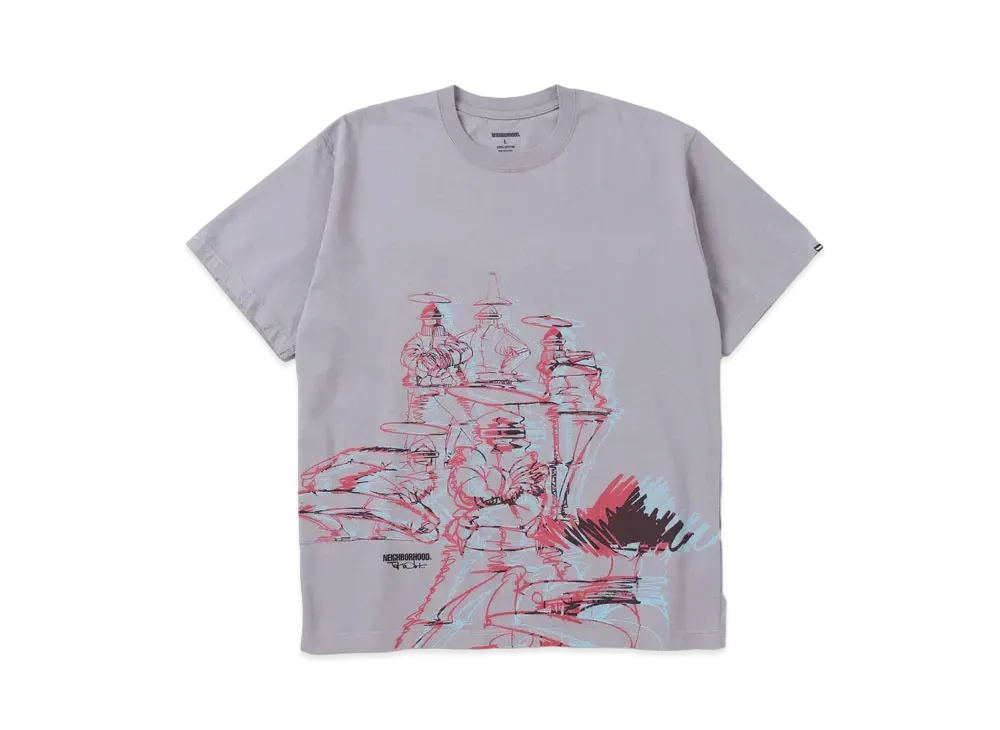 NEIGHBORHOOD NH x TAKU OBATA . Tee SS-3 "Gray"