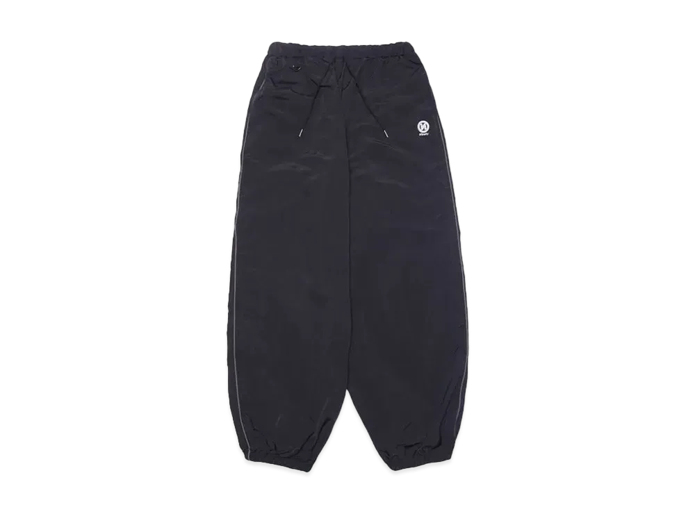 9090 N Logo Tech Nylon Track Pants "Black x Charcoal Gray"