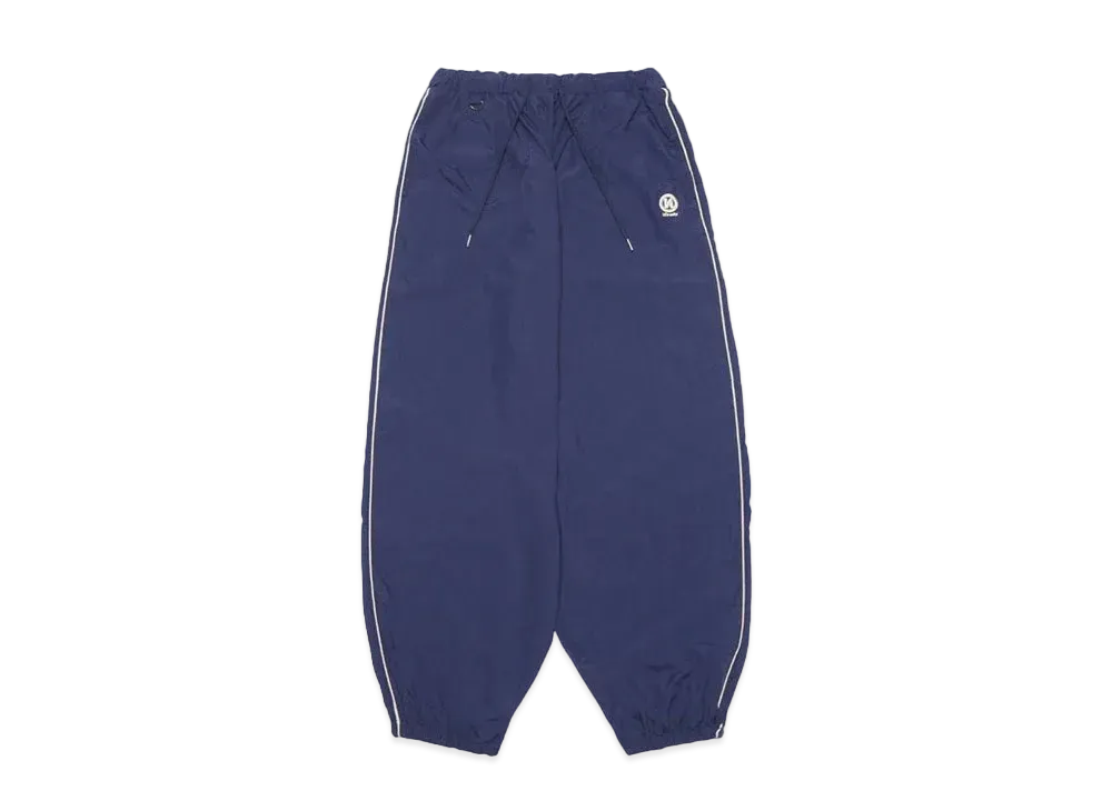 9090 N Logo Tech Nylon Track Pants "Ivory x Navy"