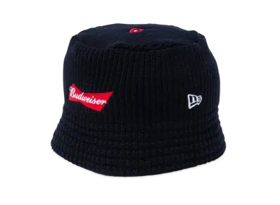 NEW ERA Knit Bucket Budweiser Bowtie Logo "Black"