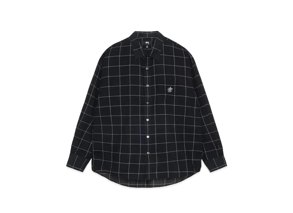 Stussy Light Weight Classic Shirt "Black Windowpane"