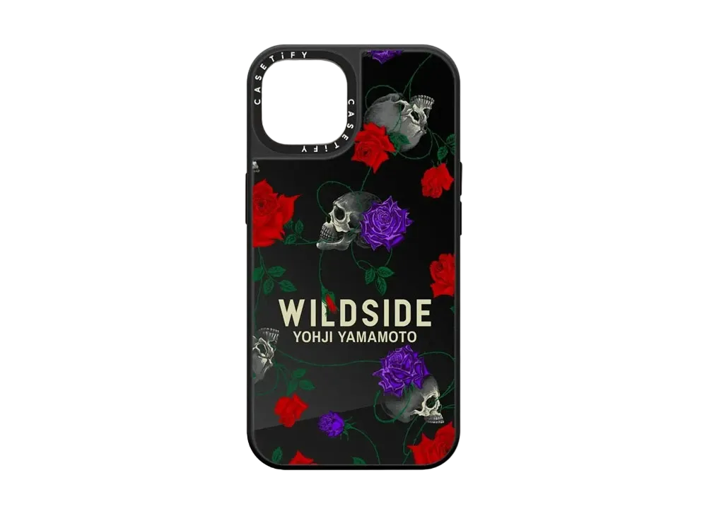Yohji Yamamoto Wildside x CASETiFY Skull&Rose iPhone Case "Mirror/Black"