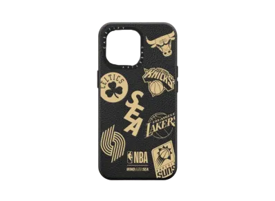 WIND AND SEA x NBA x CASETIFY (Team Logo) Leather 2.0 "Leather Jet Black"