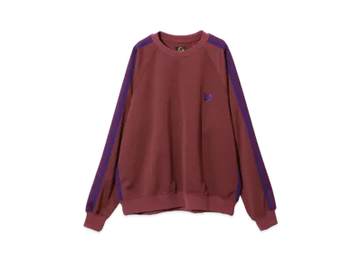 Needles Track Crew Neck Shirt - Poly Smooth "Wine"