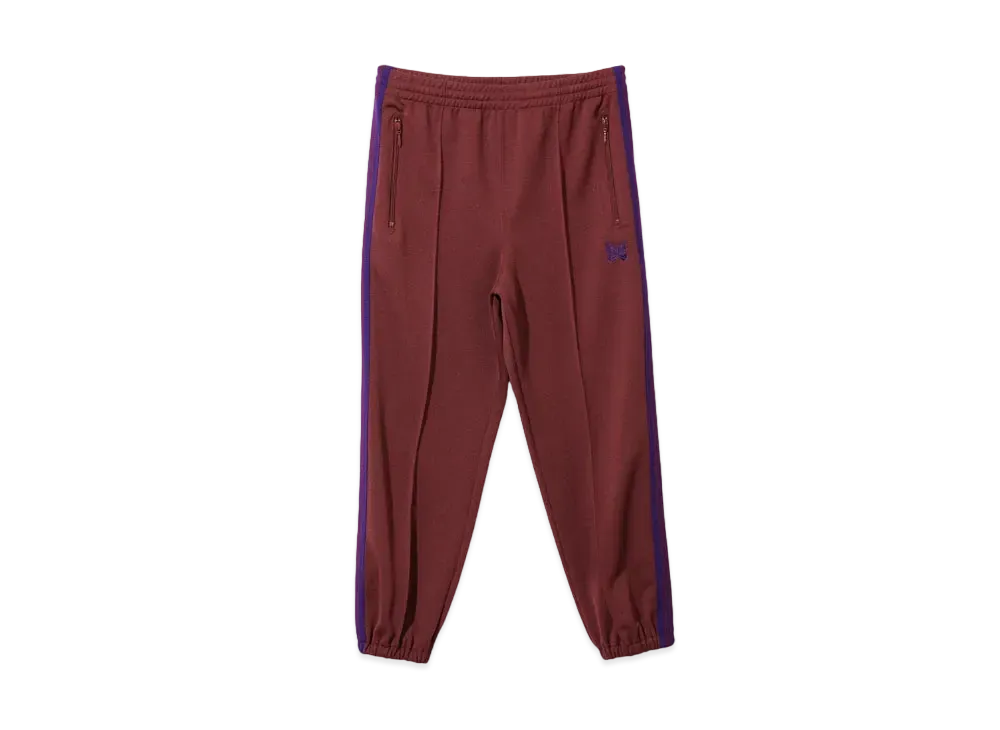 ニードルズ ジップド トラック パンツ - ポリ スムーズ "ワイン"