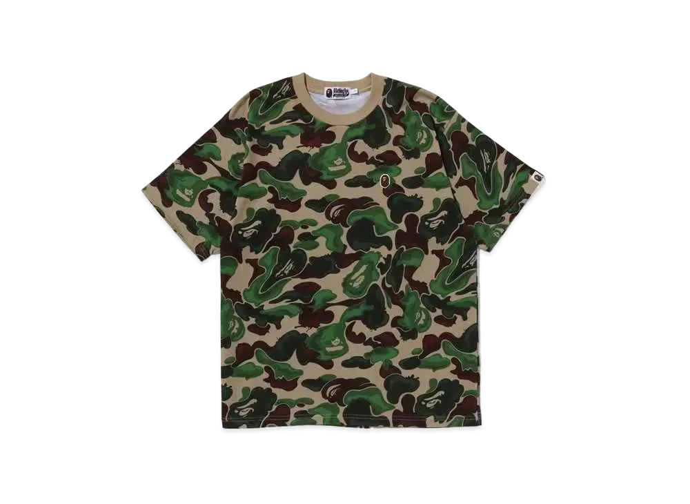A BATHING APE Bape Art Camo Ape Head One Point Tee "Green"