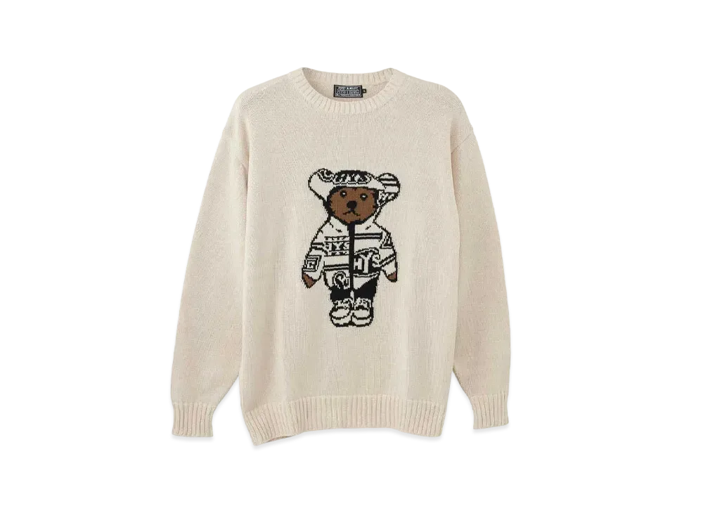 HYSTERIC GLAMOUR Hysteric Teddy Jacquard Setter "White"