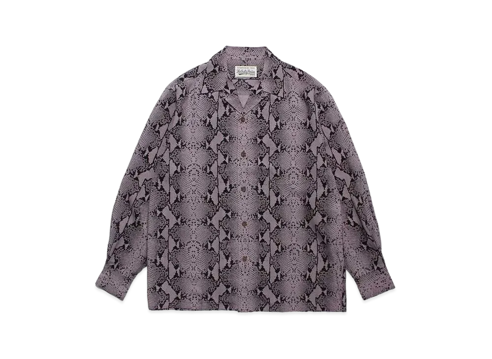 WACKO MARIA Python Open Collar Shirt "Purple"