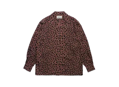 WACKO MARIA Leopard Open Collar Shirt "Brown"