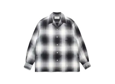 WACKO MARIA Check Open Collar Shirt "White"
