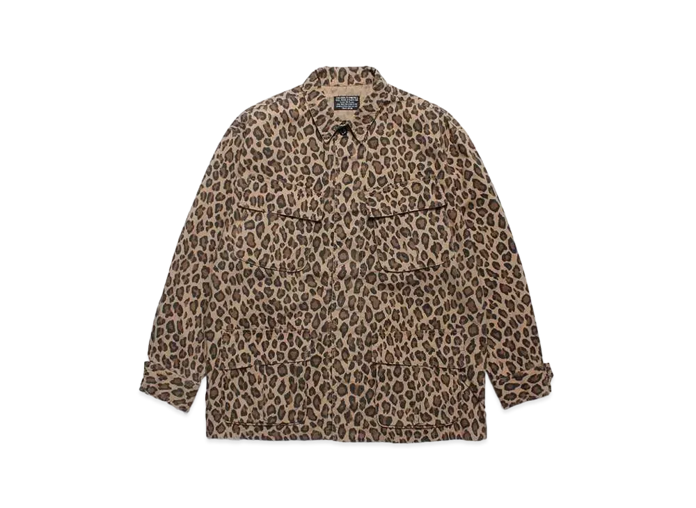 WACKO MARIA Leopard Fatigue Jacket "Beige"