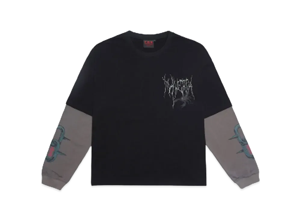 T.C.R BY TOUCHER MAVERIK LAYERD L/S TEE "BLACK"