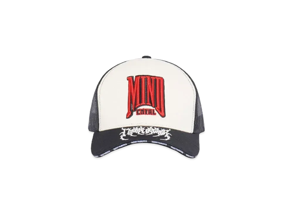 T.C.R BY TOUCHER MIND CNTRL 6PANEL SNAP BACK MESH LOW CAP "BLACK / BEIGE"