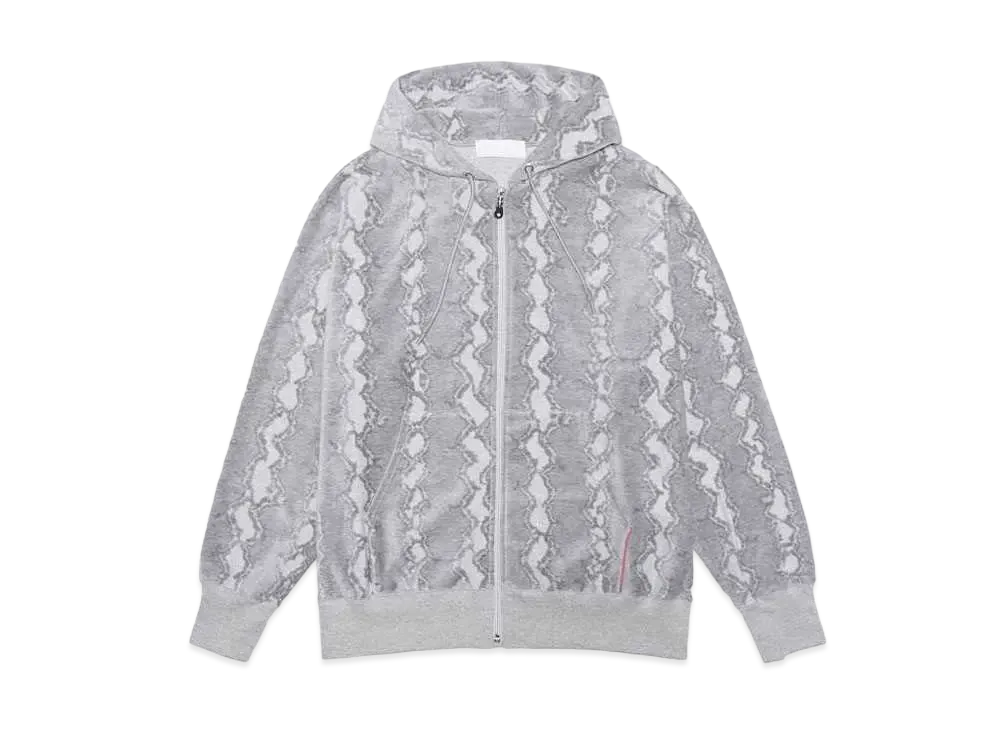 NEONSIGN Heather Python Zip Hoodie "HEATHER GRAY"