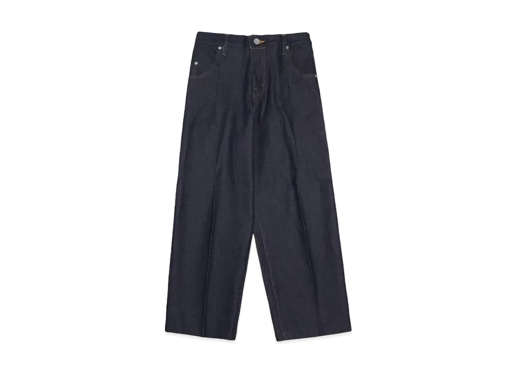 NEONSIGN Wide denim slacks "Rigid" "INDIGORIGID"