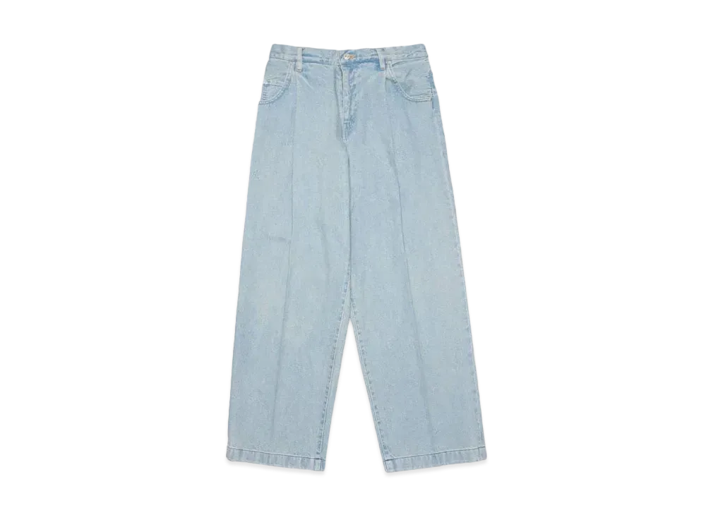 NEONSIGN Wide denim slacks "Used" "INDIGOUSED"