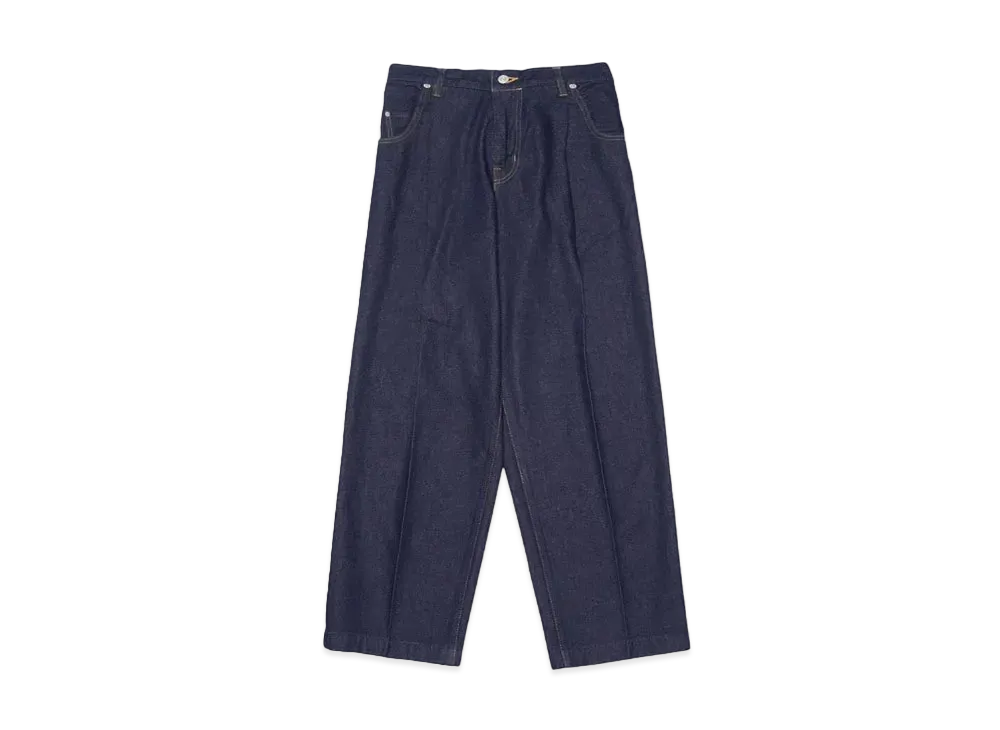 NEONSIGN Wide denim slacks "One wash" "INDIGOOW"