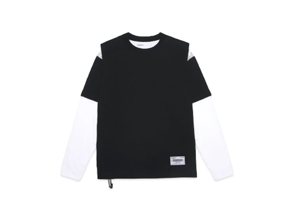 Poliquant HYPE DROP EXCLUSIVE THE SWITCHING LAYERED L/S TEE "BLACK x WHITE"