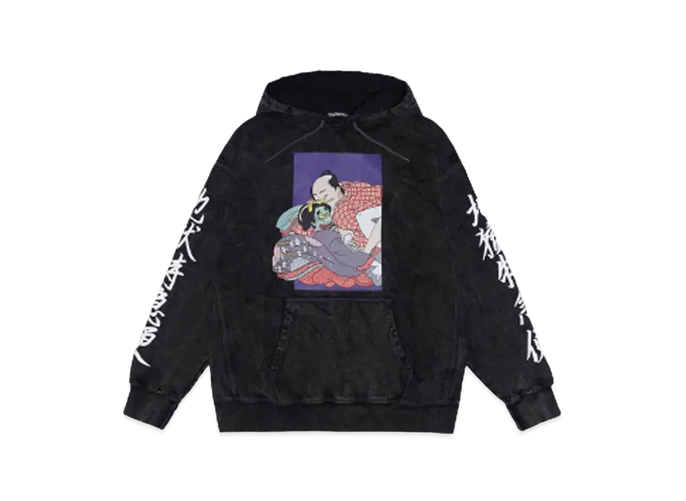 HYPE DROP x F-LAGSTUF-F ”地獄特急便" BORO HOODIE "BLACK"