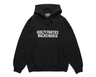 WACKO MARIA Heavy Weight Pullover Hooded Sweat Shirt "Black"