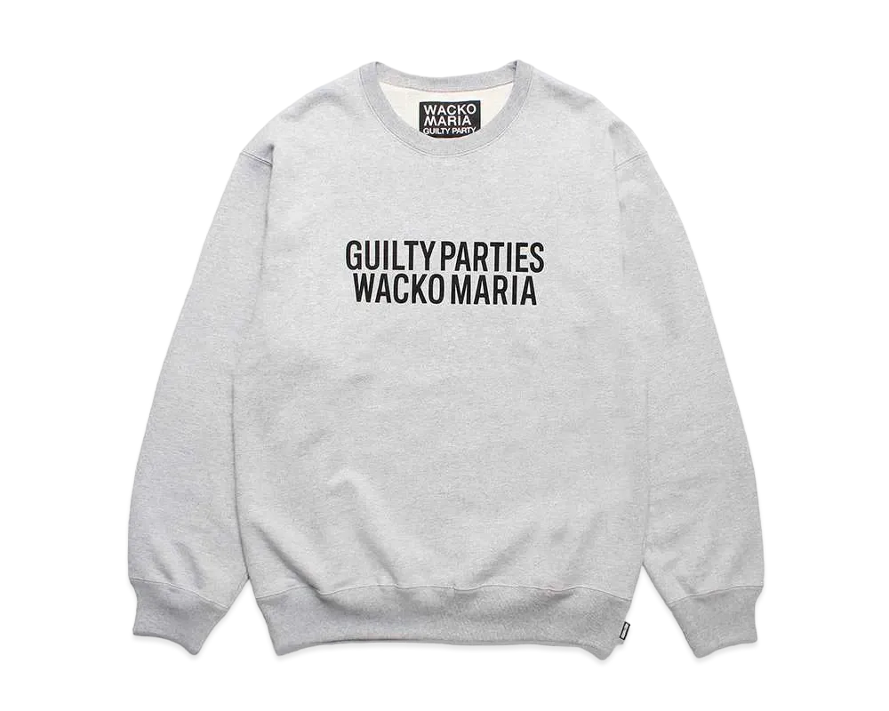 WACKO MARIA Heavy Weight Crew Neck Sweat Shirt "Gray"