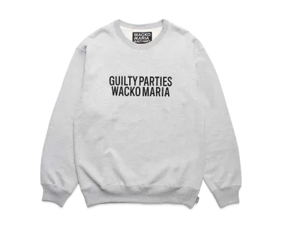 WACKO MARIA Heavy Weight Crew Neck Sweat Shirt "Gray"