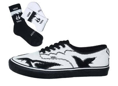 TOGA × Vans Authentic "White/Black" (with Socks Pair Set)