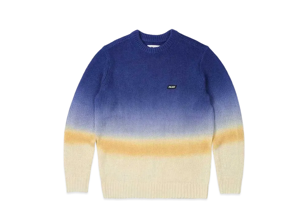 PALACE Gradient Dye Rib Knit "Blue"