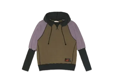 SYUMAN. Freedom Sleeve Sweat-Hoodie "Brown/Pink"