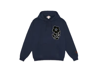SYUMAN. Flower motif Hoodie "Navy"