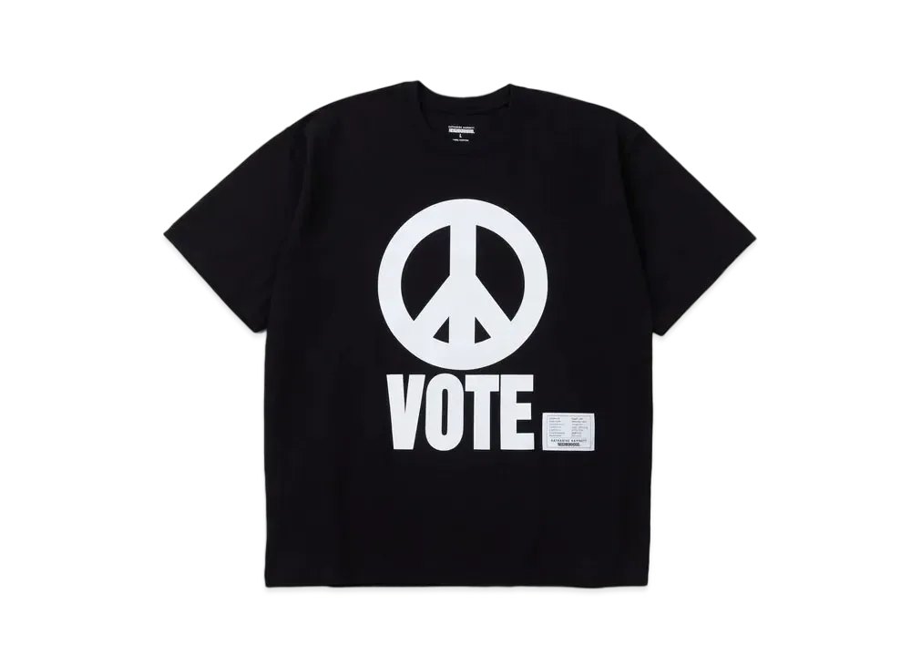 NEIGHBORHOOD x KATHARINE HAMNETT . Tee SS-1 "Black"