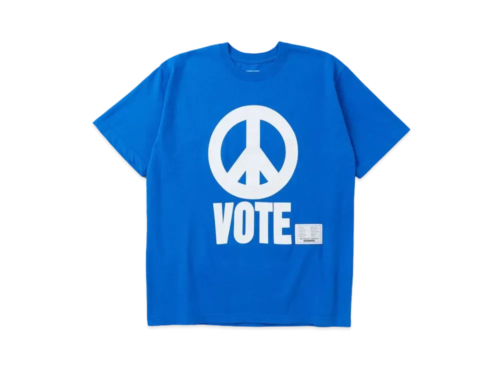 NEIGHBORHOOD x KATHARINE HAMNETT . Tee SS-1 "Blue"