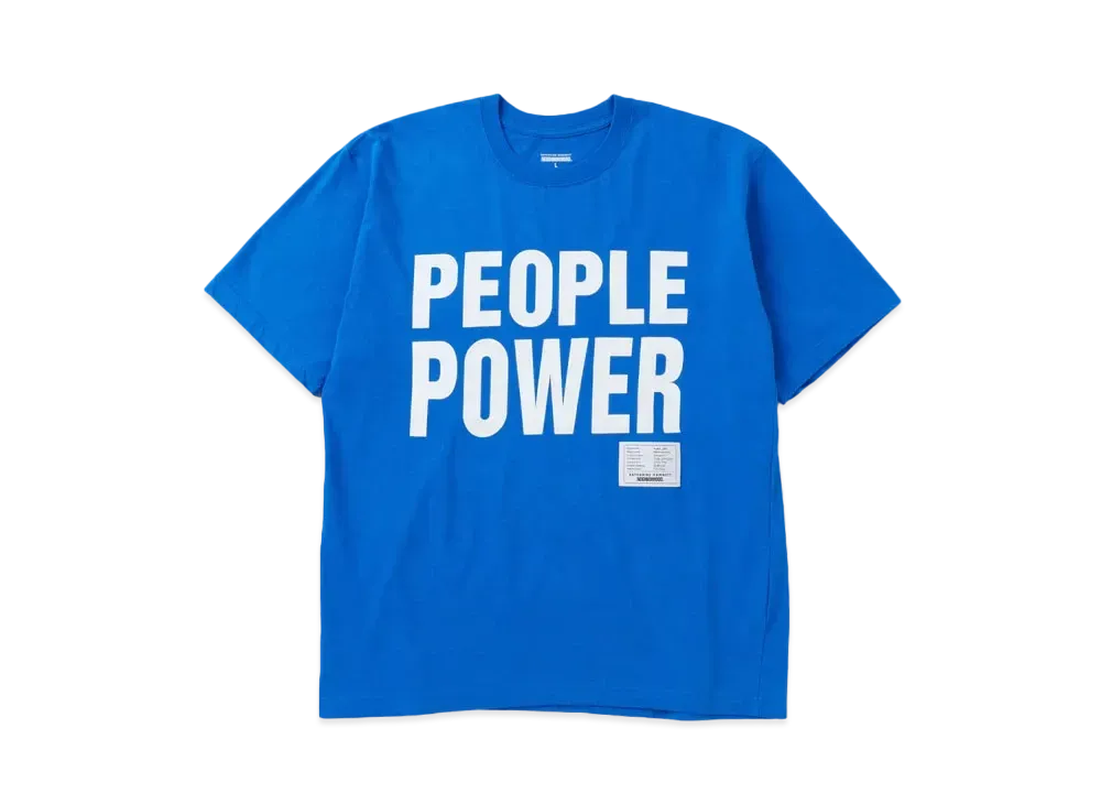 NEIGHBORHOOD x KATHARINE HAMNETT . Tee SS-5 "Blue"