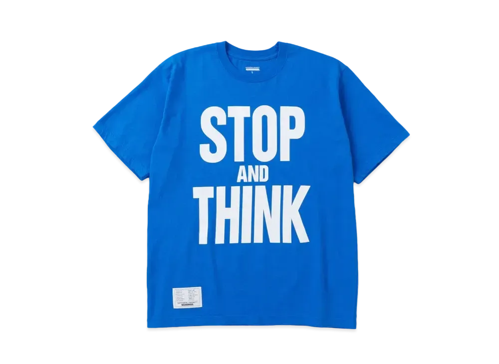 NEIGHBORHOOD x KATHARINE HAMNETT . Tee SS-4 "Blue"