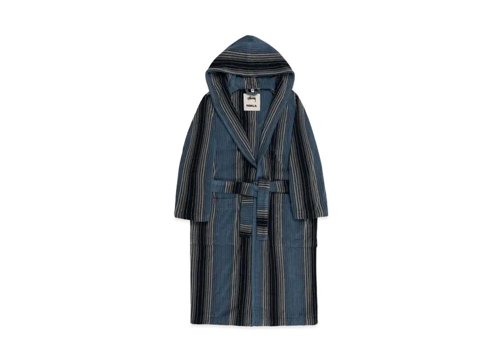 Stussy TEKLA Terry Hooded Bathrobe "Multi Stripe"