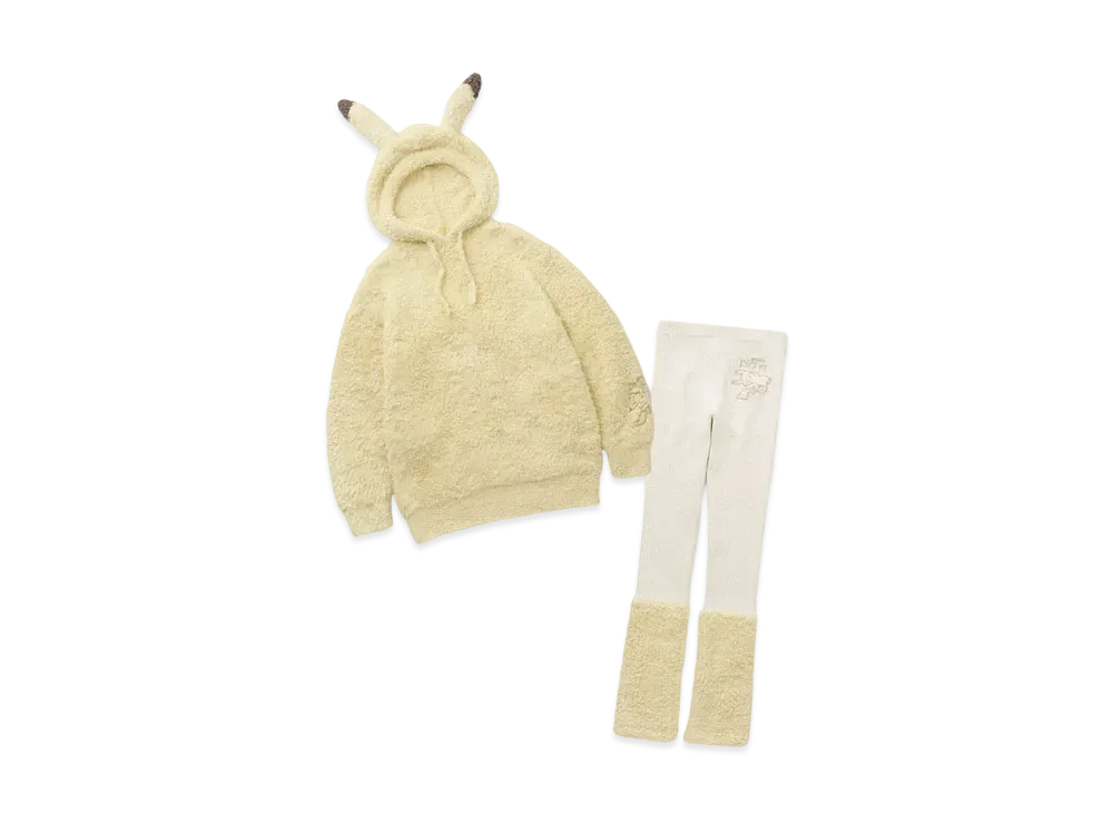 GELATO PIQUE x Pokemon Sleep Gelato Pikachu Hoodie&Leg Warmer Leggings Set "Yellow"