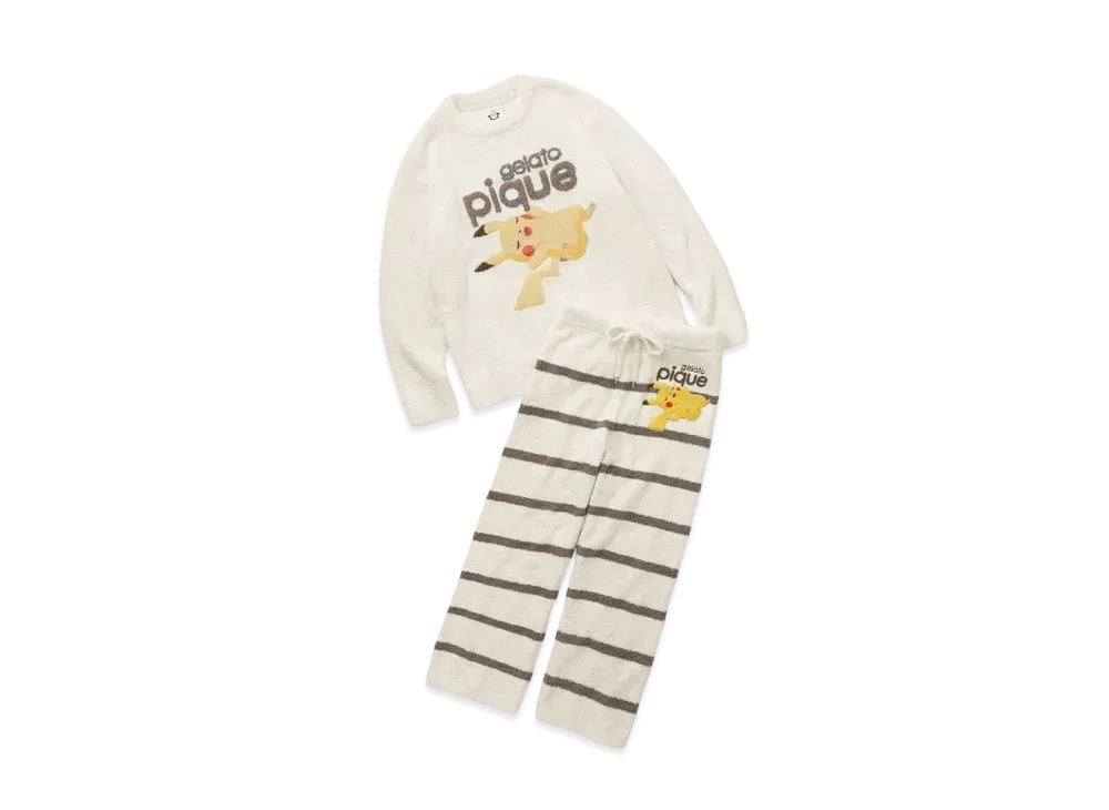 GELATO PIQUE x Pokemon Sleep Babymoko Jacquard Pullover & Long Pants Set "Ivory"