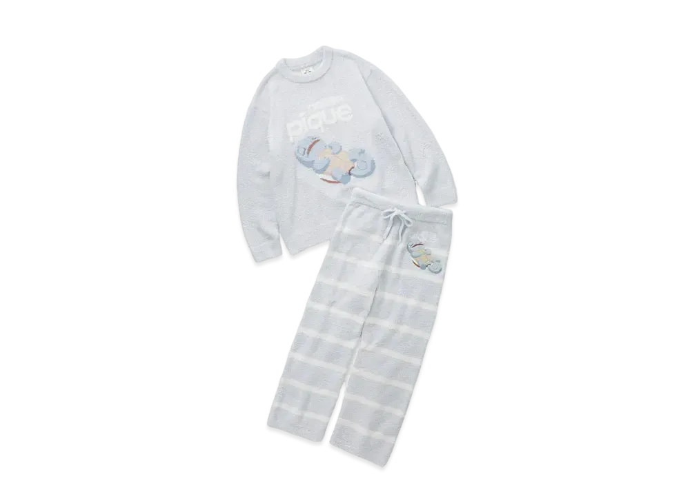 GELATO PIQUE x Pokemon Sleep Babymoko Jacquard Pullover & Long Pants Set #2 "Blue"