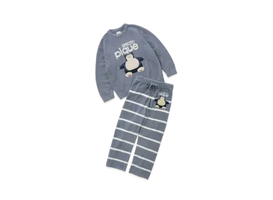 GELATO PIQUE x Pokemon Sleep Mens Babymoko Jacquard Pullover & Long Pants Set #1 "Navy"