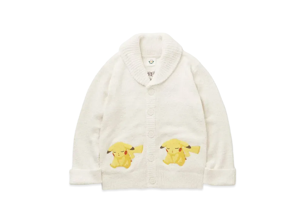 GELATO PIQUE x Pokemon Sleep Unisex Babymoko Jacquard Shawl Cardigan "Ivory"
