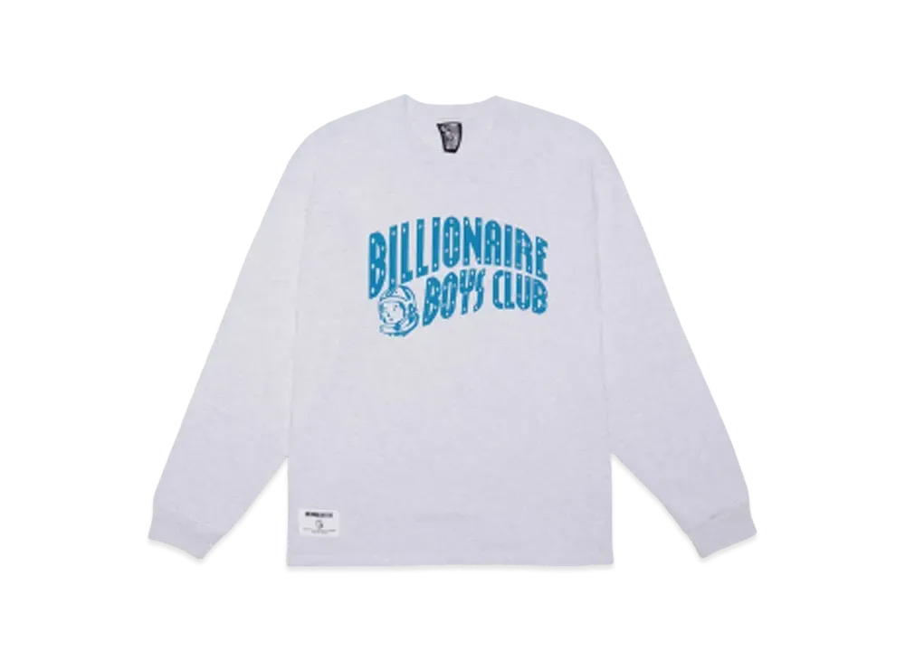 BILLIONAIRE BOYS CLUB COTTON L/S T-SHIRT ARCH LOGO "ASH GRAY"