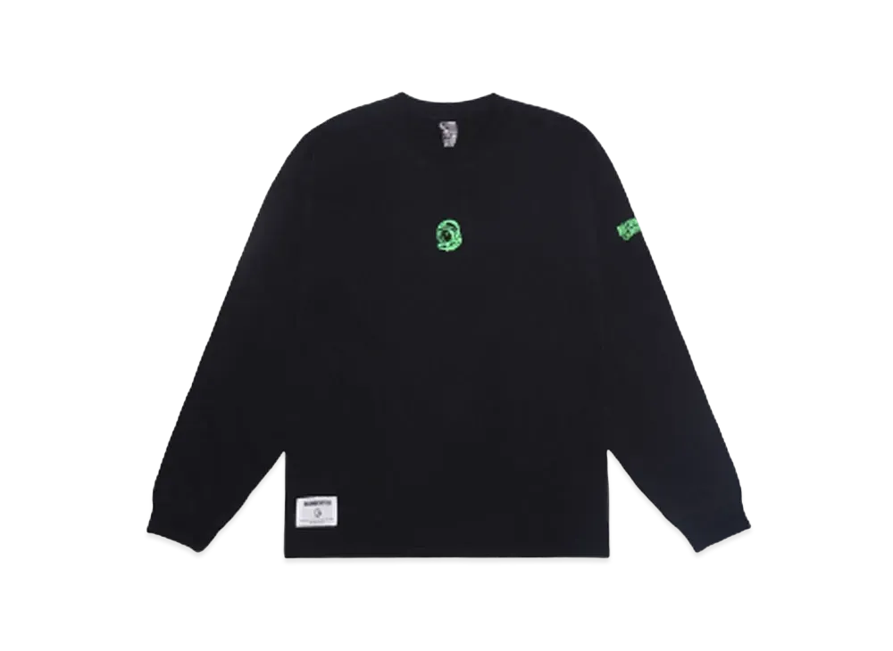 BILLIONAIRE BOYS CLUB COTTON L/S T-SHIRT HELMET "BLACK"