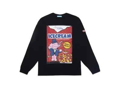 ICECREAM COTTON L/S T-SHIRT ICECREAM PACKAGE 1 "BLACK"