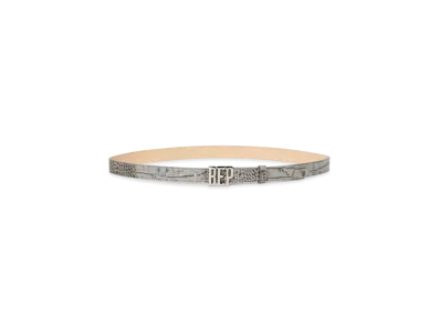 Blackeyepatch Crocodile Embossed Letters Belt Mini "Gray"