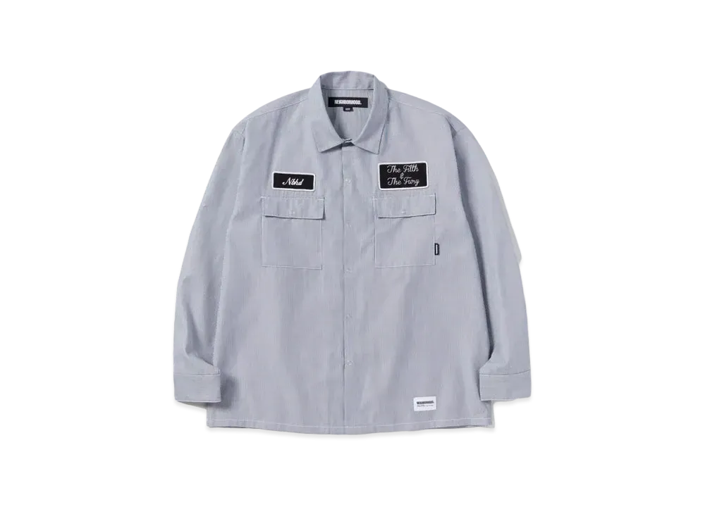 NEIGHBORHOOD Stripe Work Shirt LS "Blue"
