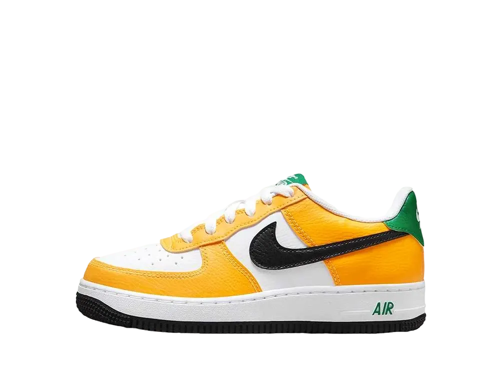 ナイキ GS エアフォース1 "ユニバーシティゴールド/マラカイト/ブラック"